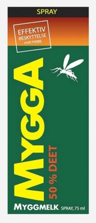 MyggA Myggmelk Spray mot Mygg 75ml 50% Deet